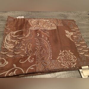 13” X 18” Table Placemats by Croscill Home, set of 4, Brown with old gold hues